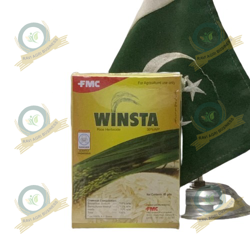 Winsta 30WP 60gm Bispyribac Sodium 180 Gm/Kg ( 18W/W ) + Bensulfuron Methyl 120 Gm/Kg ( 12 W/W ) Fmc Herbicide / Weedicide